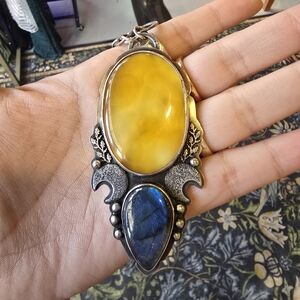 One of a kind 925 Silver Pendant and Necklace